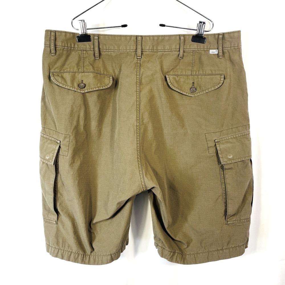 Levi's Cargo Shorts Mens 38 Green Ripstop Multi Pocket Utility Outdoor Casual - Picture 2 of 11